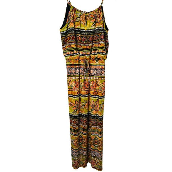 2/$30 Boho Chic Size 10 Enfocus Studio Floral Patterned Full Length Dress - Picture 1 of 13